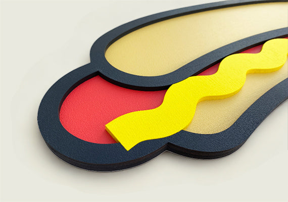 HOT DOG "3D" en bois