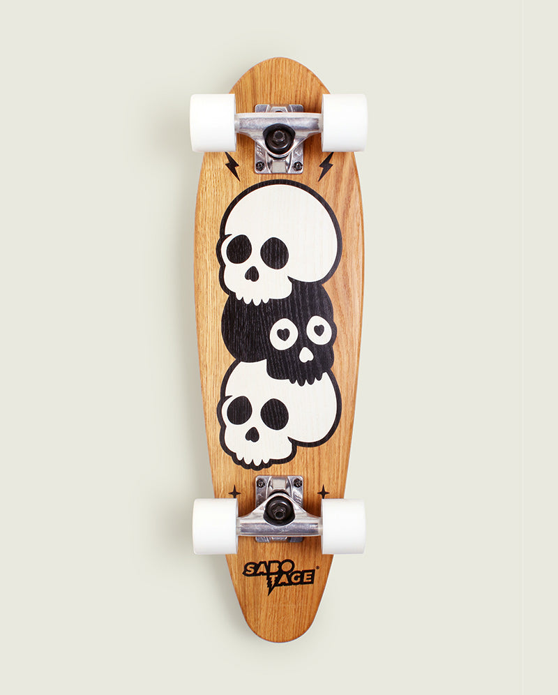3 SKULLS HIGH complete skateboard - 26"